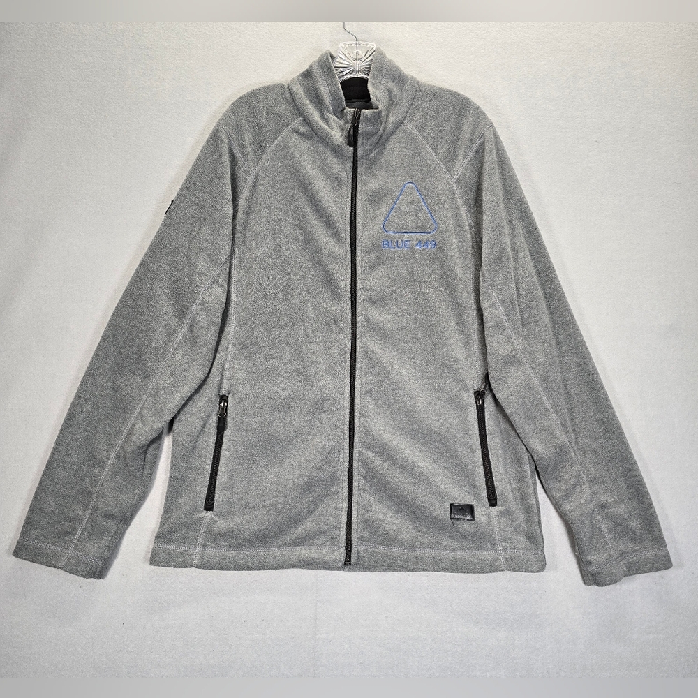 Roots 73 Mens Jacket Gray Full Zip Sweater Fleece Outdoor Body Warmer Size XL